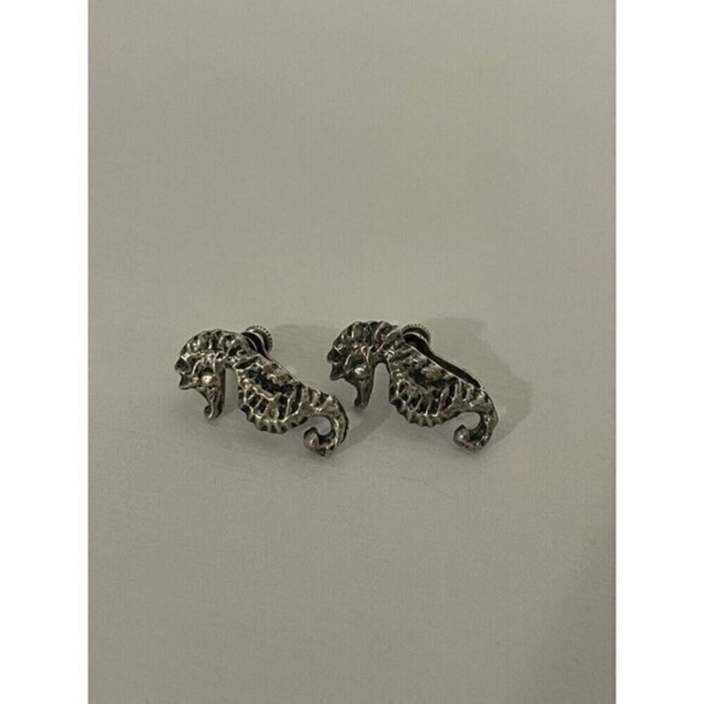 Women's Vintage‎ Clip On Seahorses Earrings